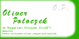 oliver poloczek business card